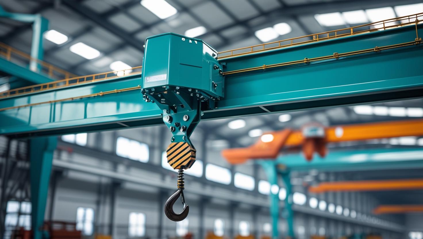 a crane with a hook from it