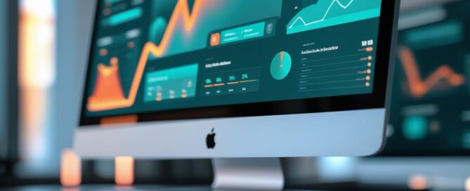 a computer monitor with a keyboard and a mouse